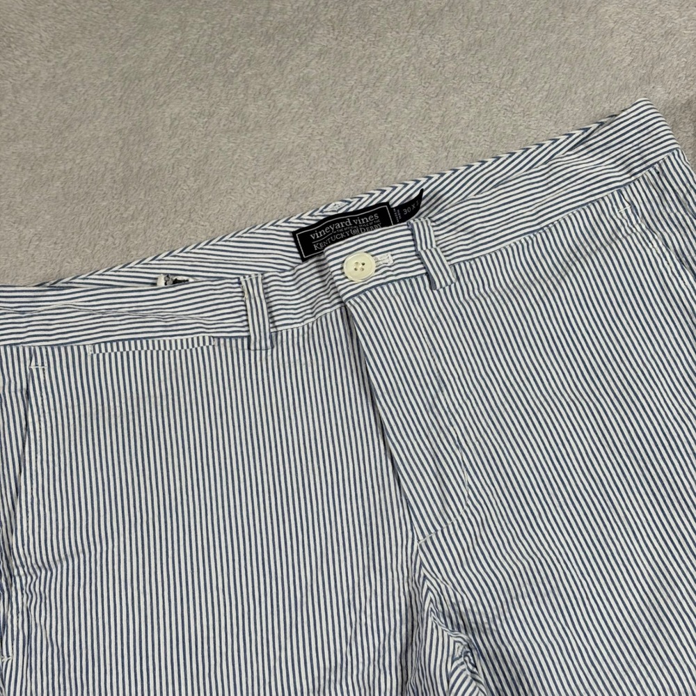 Vineyard Vines Kentucky Derby Mens 30x30 Seersucker Stripe Pants Blue White